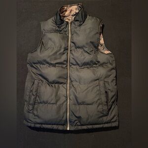 Mossimo Supply Company Reversible Puffer Vest Camo And Black Mens Medium